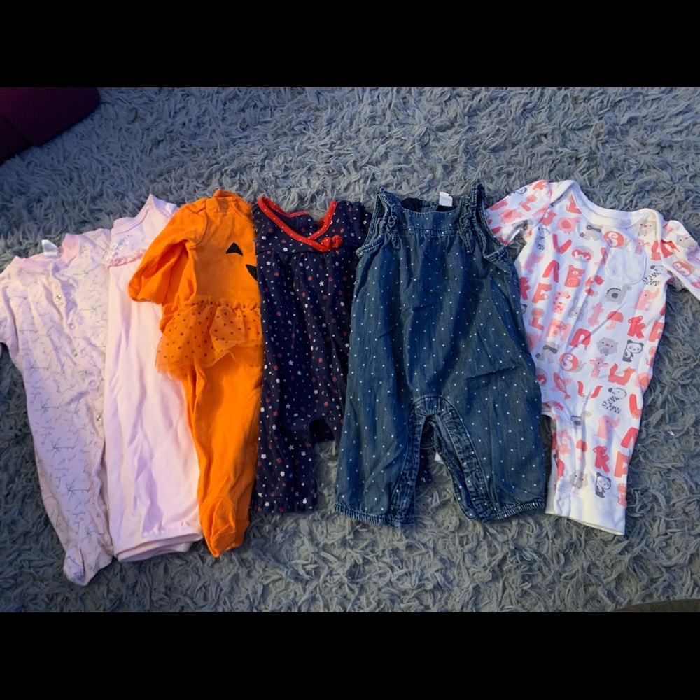 0-3 month baby girl one pieces